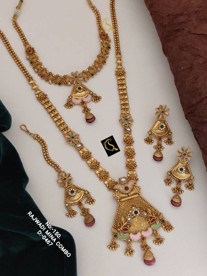 Wedding Accessories Rajwadi Mina Combo Set Catalog
